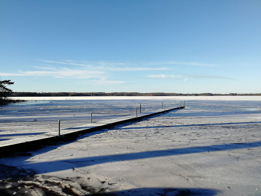 Brygga för vinterbad