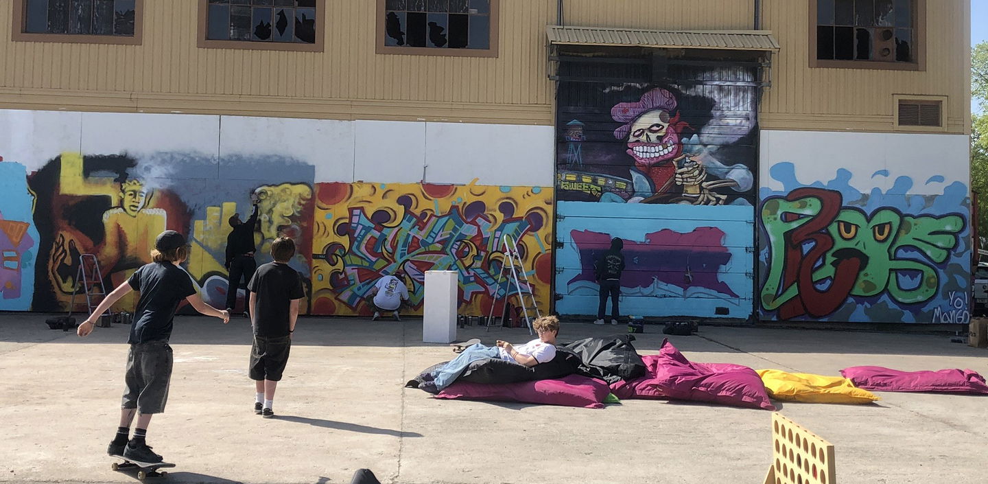Graffitivägg vid Konstkraft i Ljusne