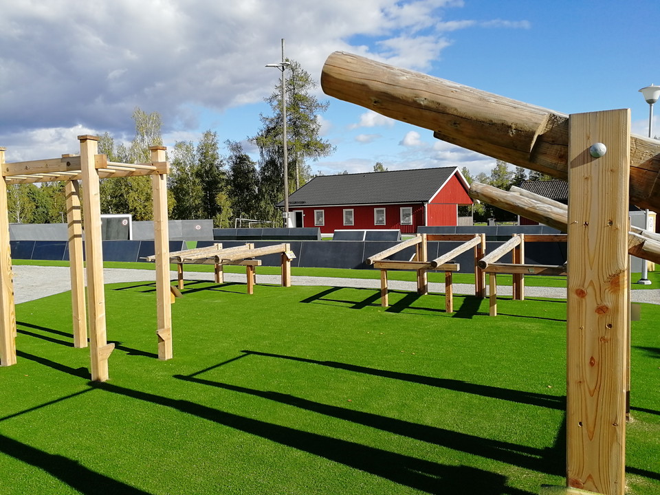 Utegym vid aktivitetsparken