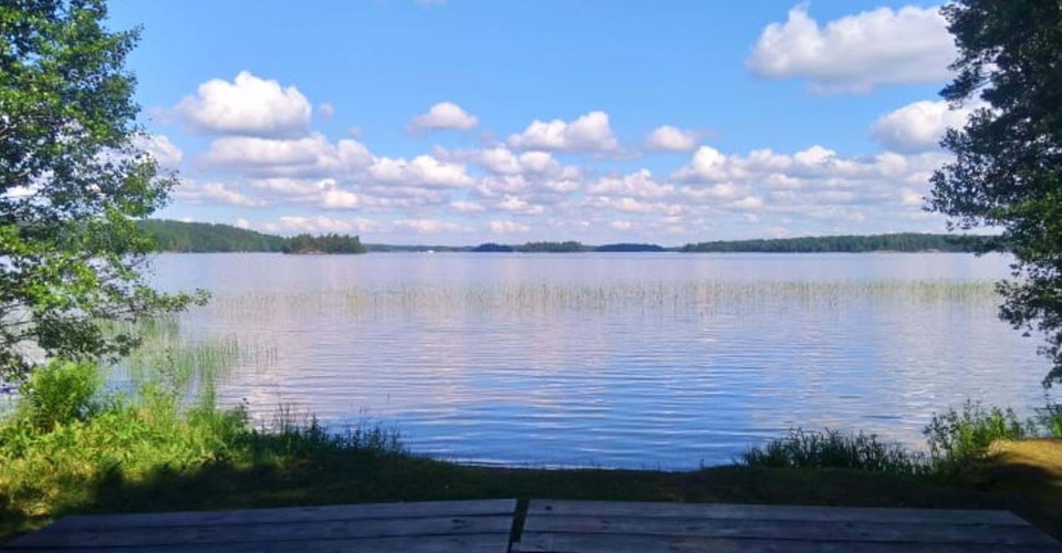 Badplats vid Hallstad ängar JärnlundenEtapp: Pålehult-RimforsaKinda