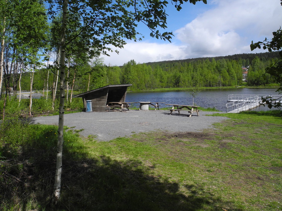 Tillgängliggjord rastplats med fiskebrygga