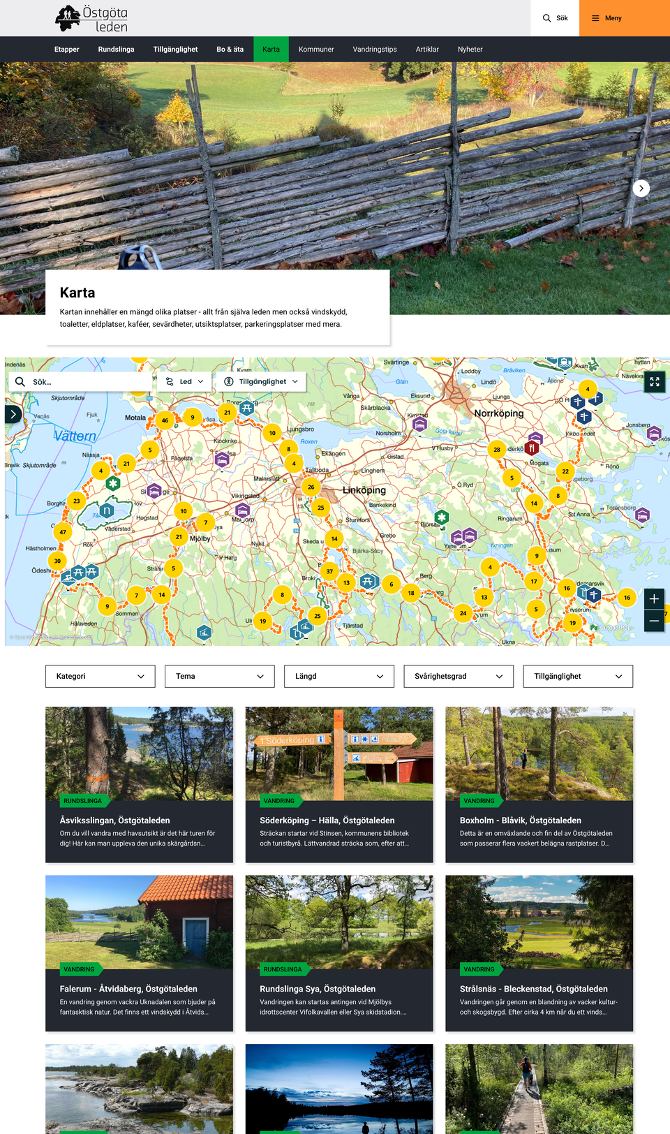 Östgötaleden är en av Sveriges längsta låglandsleder och sträcker sig över 150 mil genom det vackra …