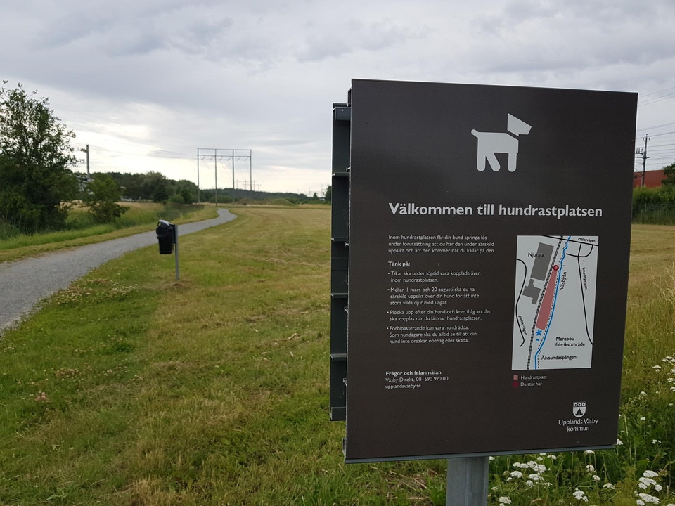 Här finns också möjlighet till att rasta din hund utan koppel.