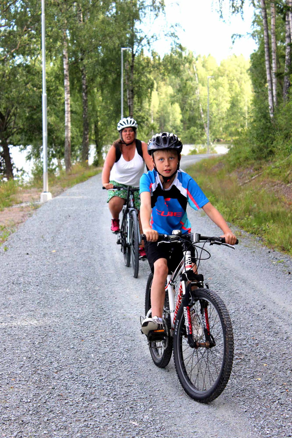 Två cyklister på Unionsleden