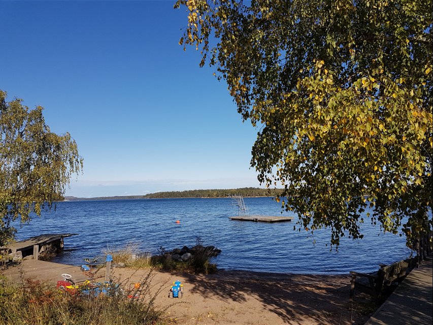Liten badplats i Trolldalen. Foto Lidingö stad.