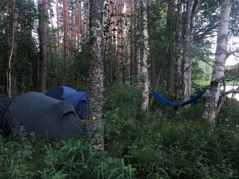 Tältning vid Kakängssundet