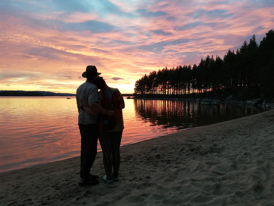 Solnedgång över Lilla Hawaii