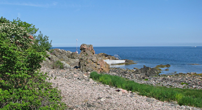 Klötets badplats.