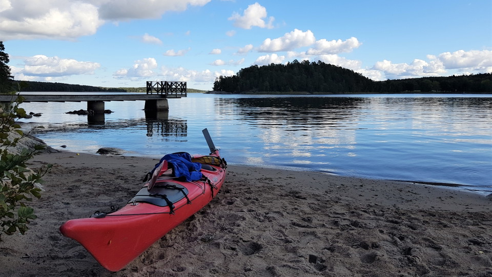 Strand vid Dalakolonin. Foto Lidingö stad