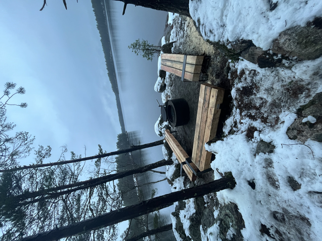 Fin utsikt över sjön