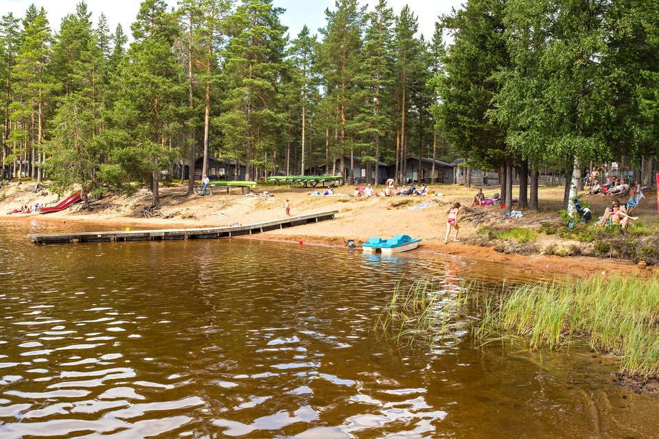 Badplats vid Ore Fritidsby och camping, Oresjön