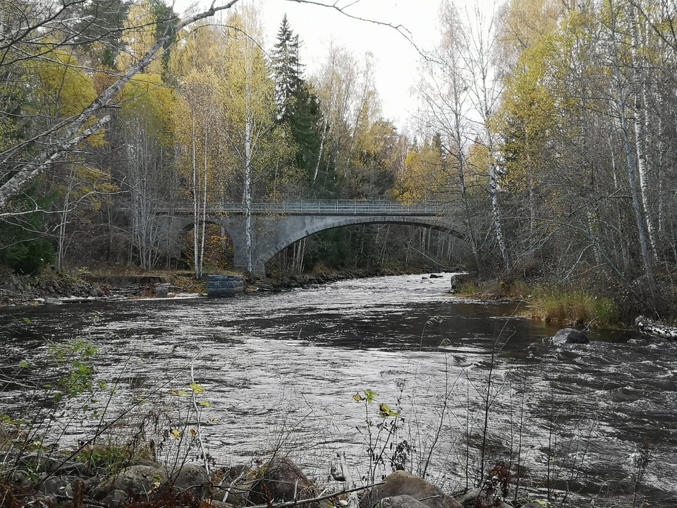 Gamla bron för trafik över Svågan