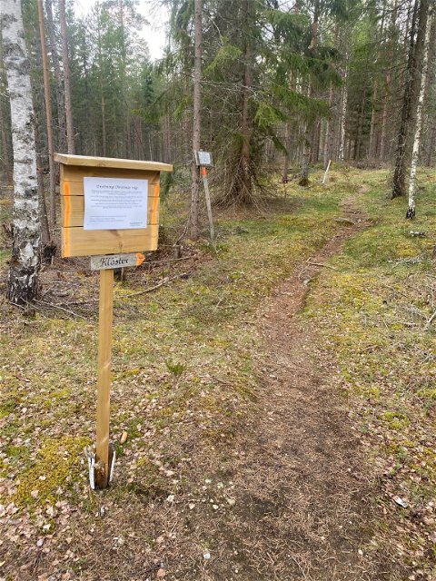 Drottning Kristinas väg, en stig som leder in i skogen.