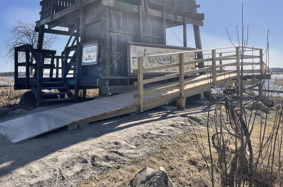 Ramp upp till utsiktstornets första plan.