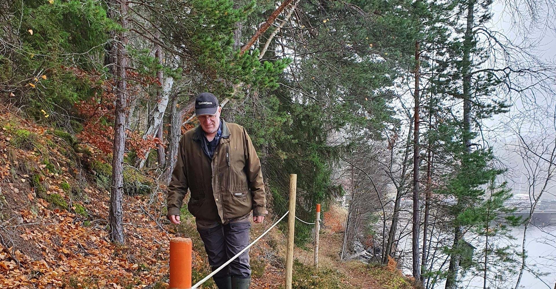 Vassviksberget, brant passage