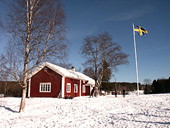 Hulistugan i vinterskrud
