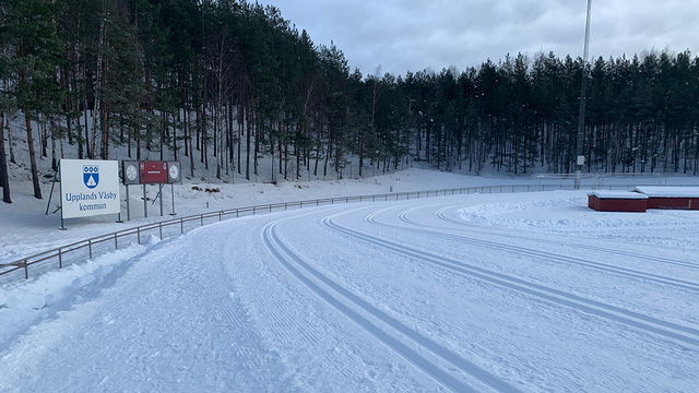 Skidspår i Vilundaparken