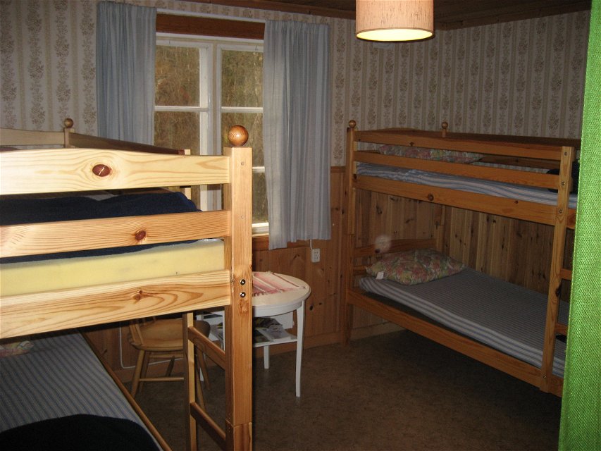 Sovrum med två stycken våningssängar