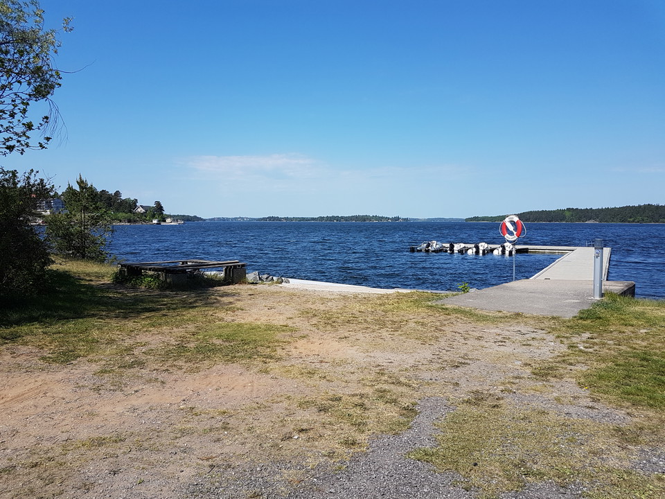 Stranden vid idrottsinstitutet. Foto Lidingö stad.