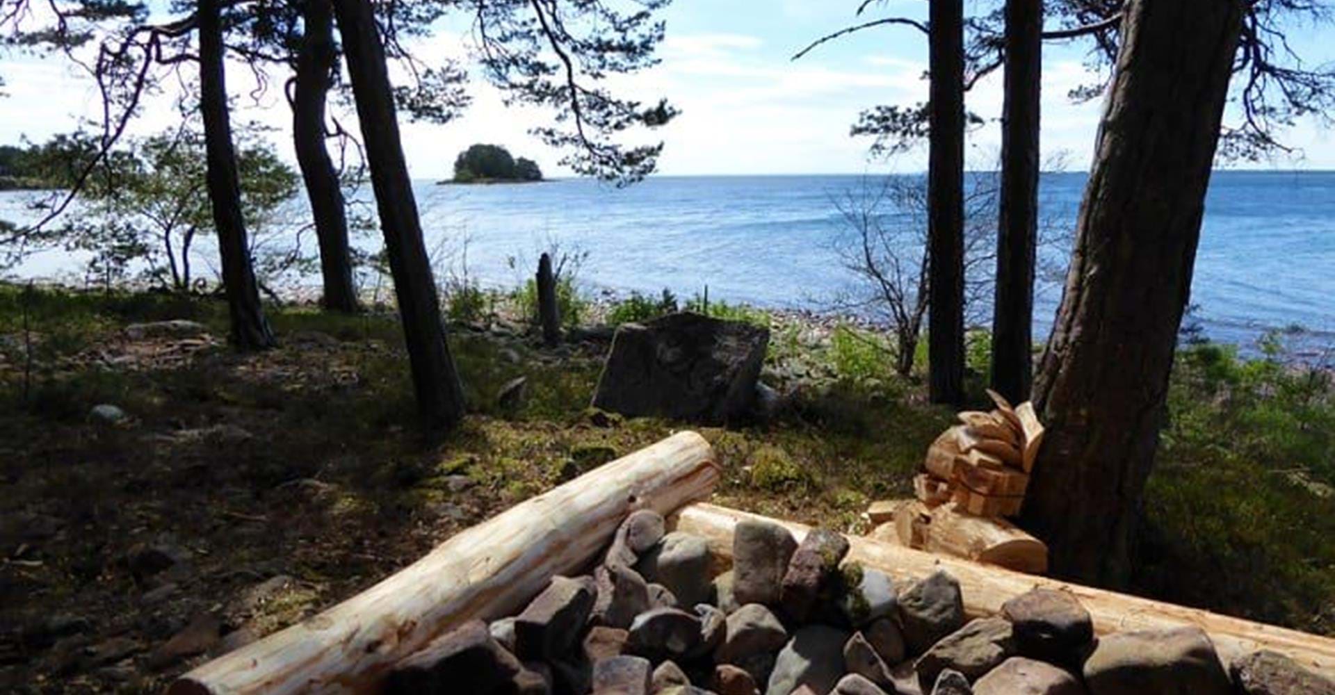 Utsikt från vindskyddet Västanblick, Västanvik
Etapp: Vastanvik 10 km, rundslinga
Motala