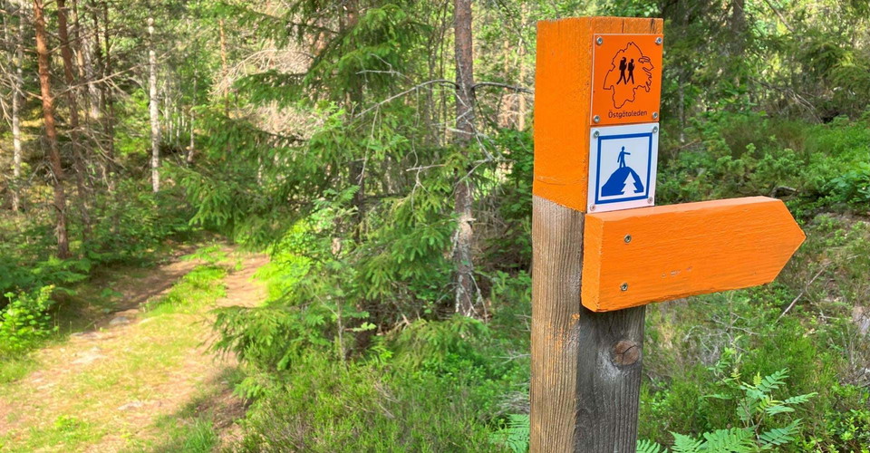 Vägvisare utsiktsplats, södra sidan Fallingebergssjön