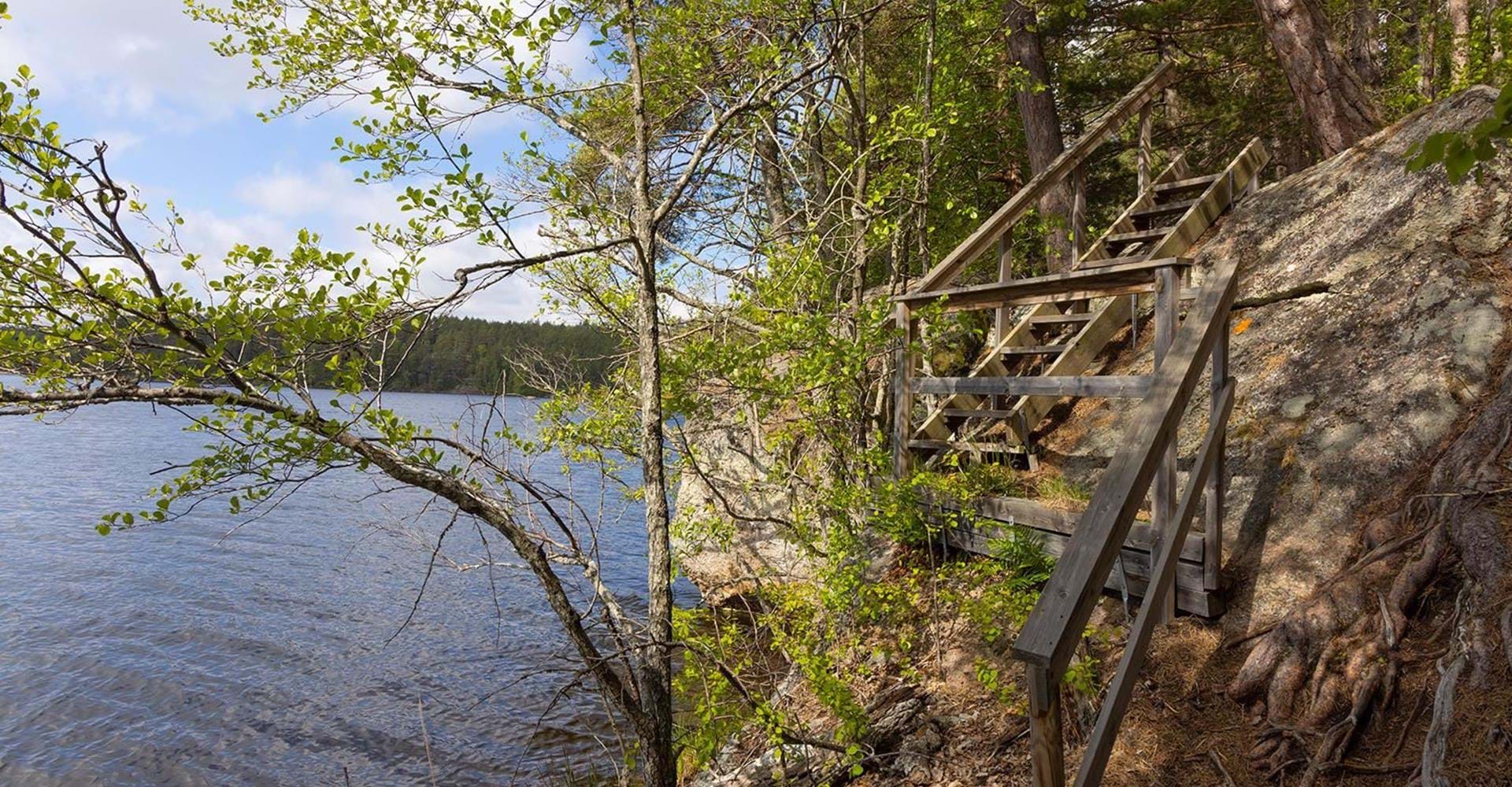 Vid Nedre Glottern finns några branta partier med trappor.
Glotternskogen
Etapp: H-tallen Rundslinga
Norrköping
