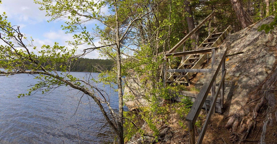Vid Nedre Glottern finns några branta partier med trappor.
Glotternskogen
Etapp: H-tallen Rundslinga
Norrköping