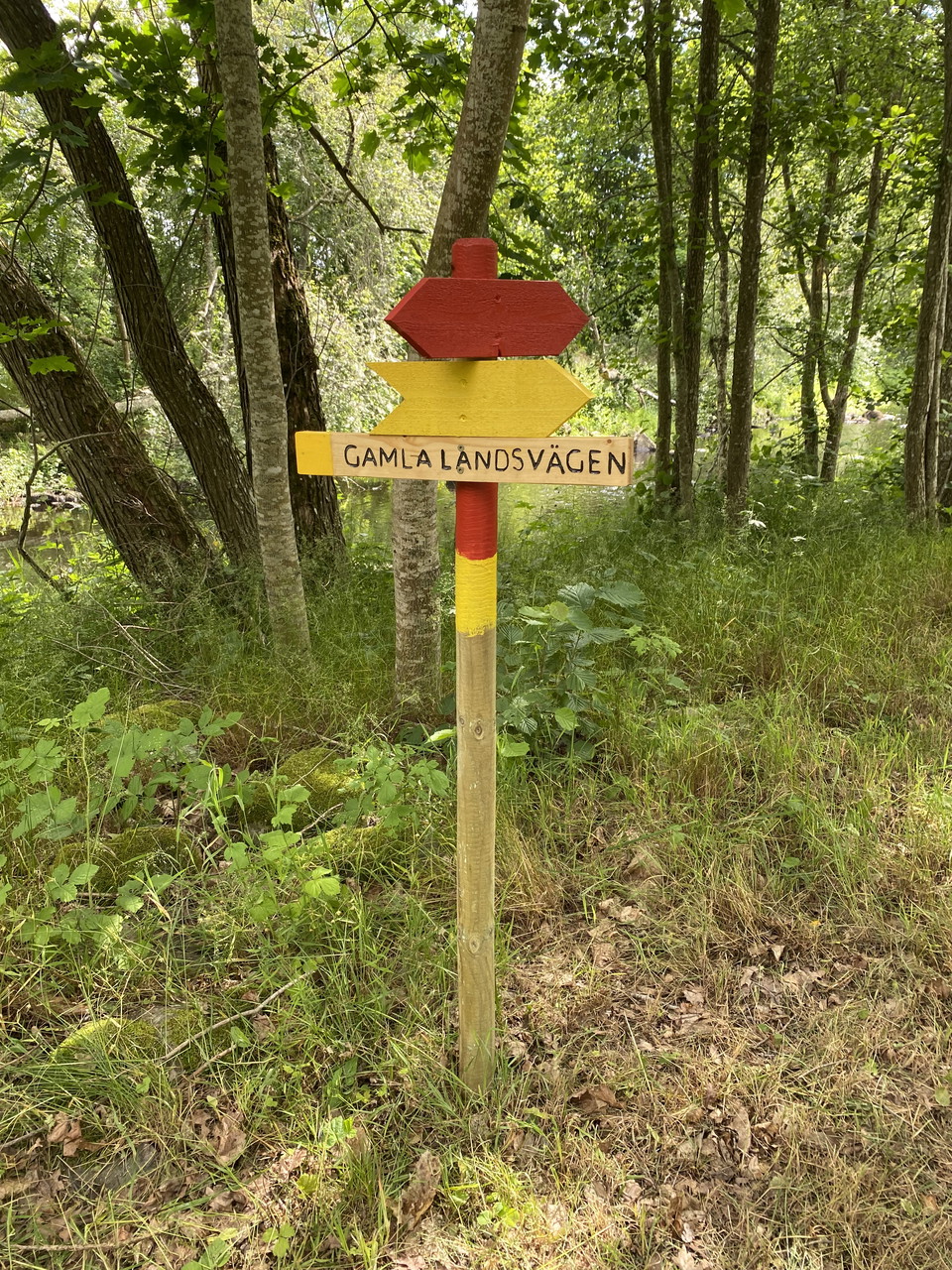 Pil visar den alternativa gula leden