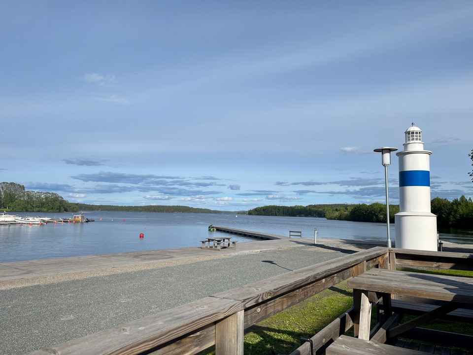 Vy över fyren och Norra Barken