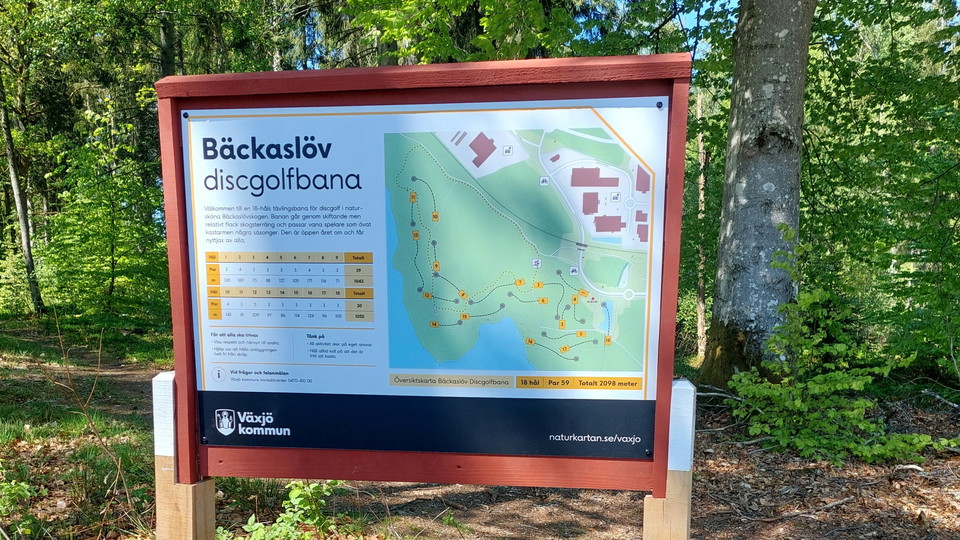 Översiktskarta vid tee 1