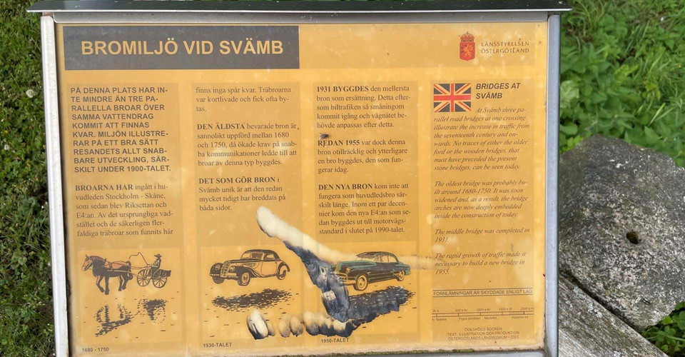 Svämb bromiljö, Informationstavla Länsstyrelsen
Etapp: Orrnässlingan
Ödeshögs kn