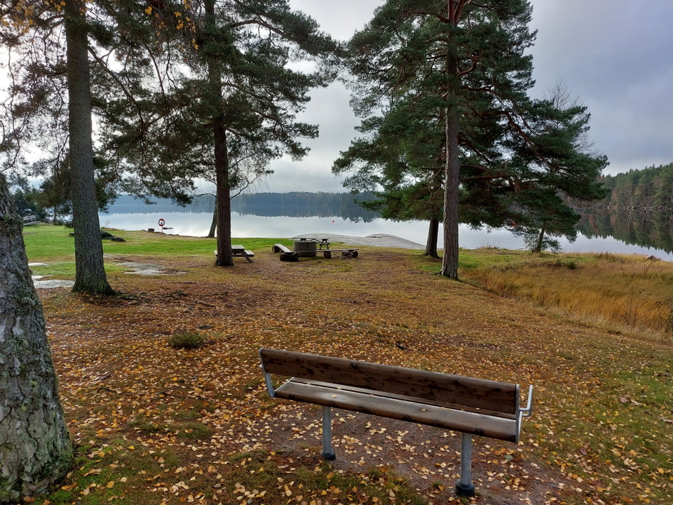 Flera sittbänkar på plats