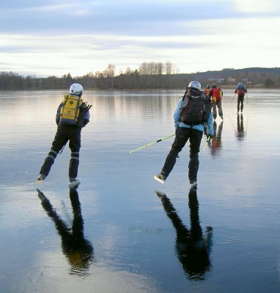 Isbanan på Bysjön
