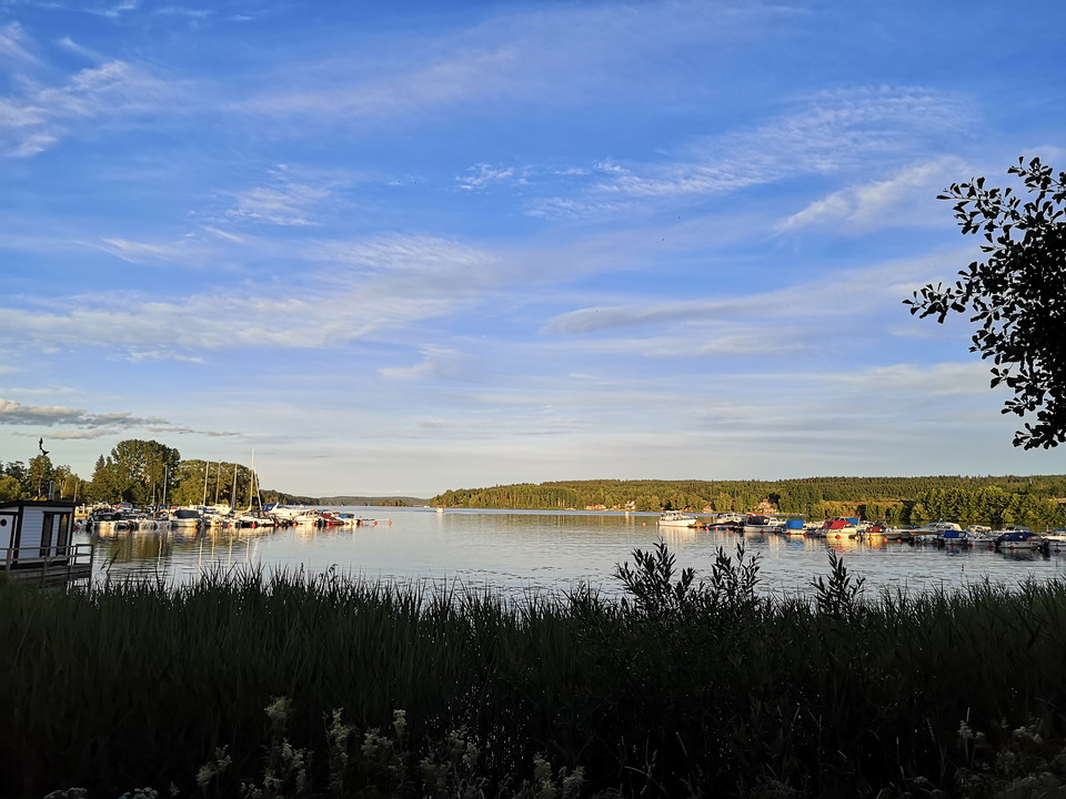 Vy över hamnen Smedjebacken
