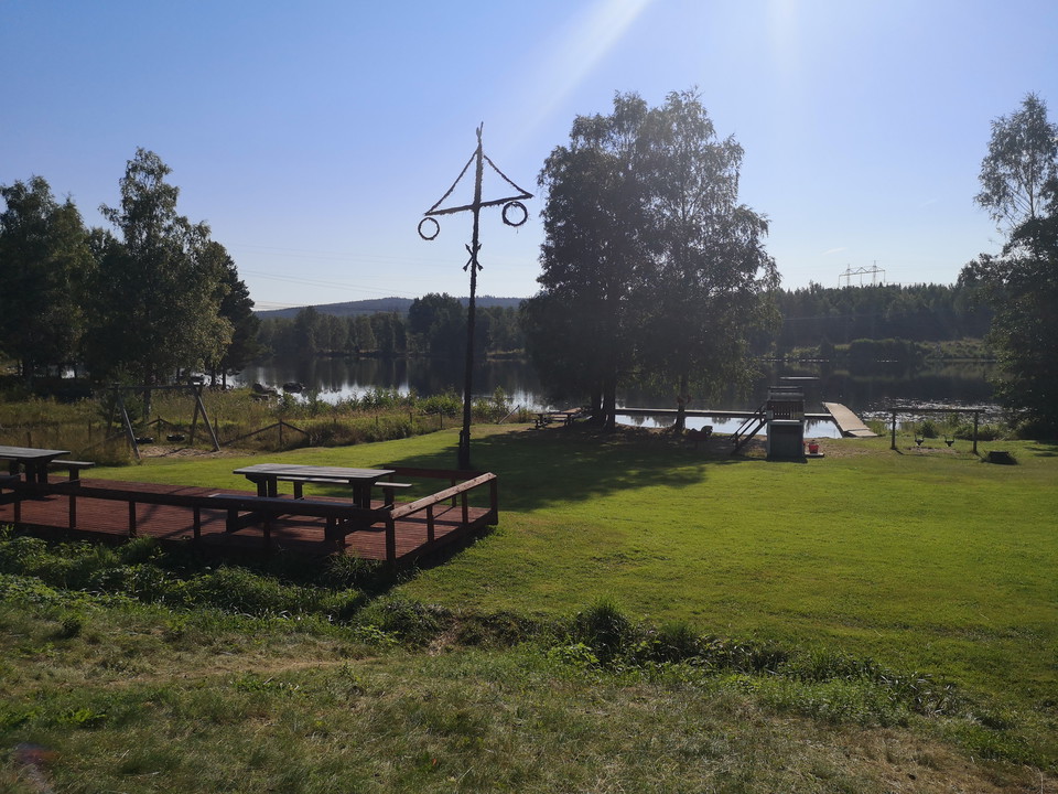 Vy över badplatsen 