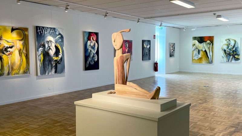På Kristinehamns konstmuseum finns även en basutställning med mycket spännande Kristinehamns konst.
