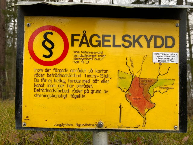 Vantakalleberget, Fågelskyddsområde