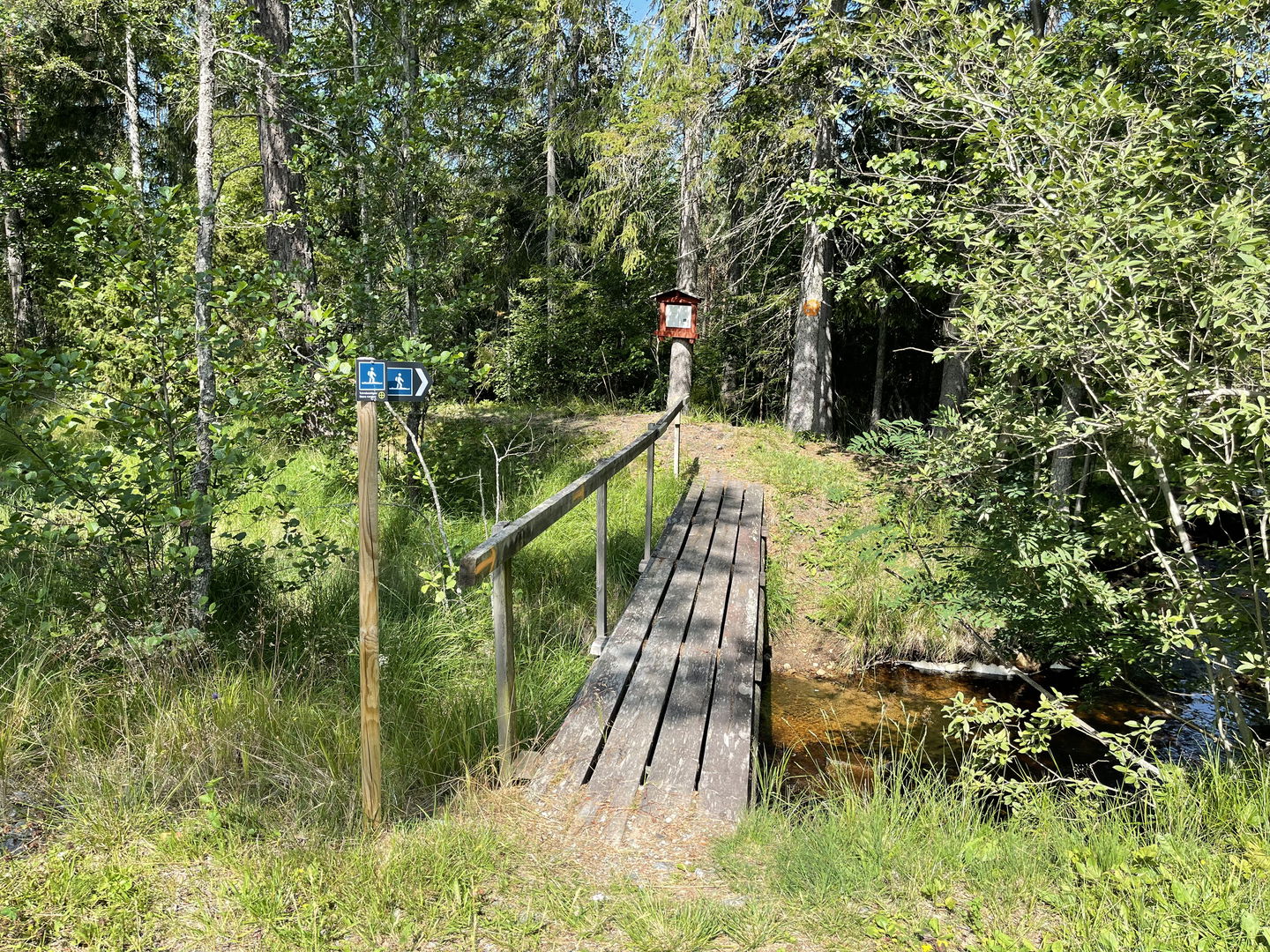 Gångbro över bäcken