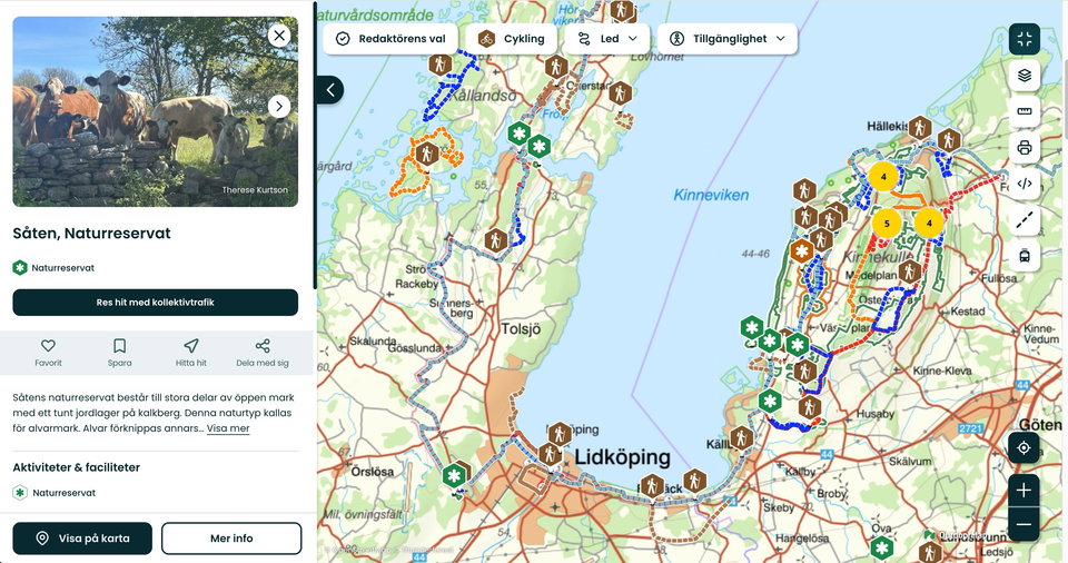 Även Destination Läckö-Kinnekulla använder den statligt skyddade naturen för att beskriva allt som f…