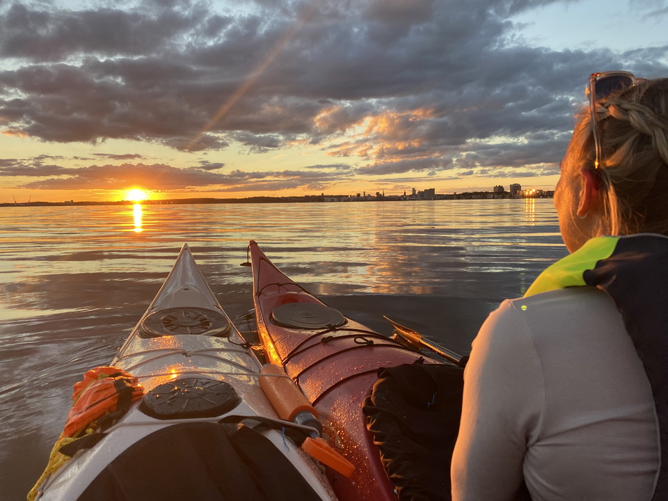 Solnedgång över Västeråsfjärden