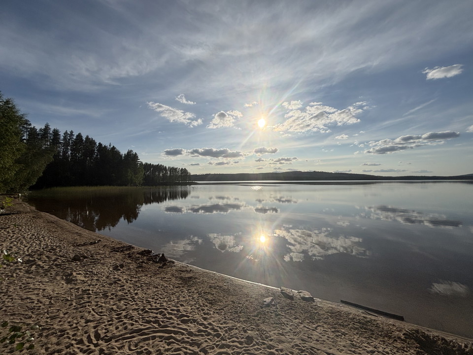 Vy över sandstranden
