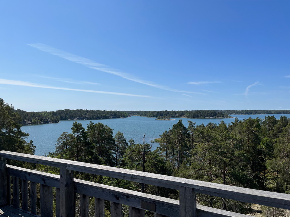 Utsikt från tornet över Licknevarpefjärden
