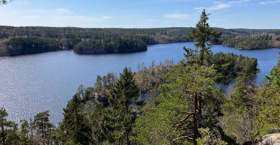 Utsikt över Ågelsjön, Norrköpings kommun.