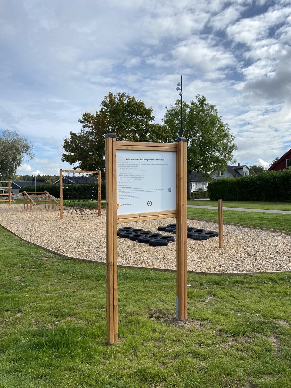 Hinderbanans informationsskylt 