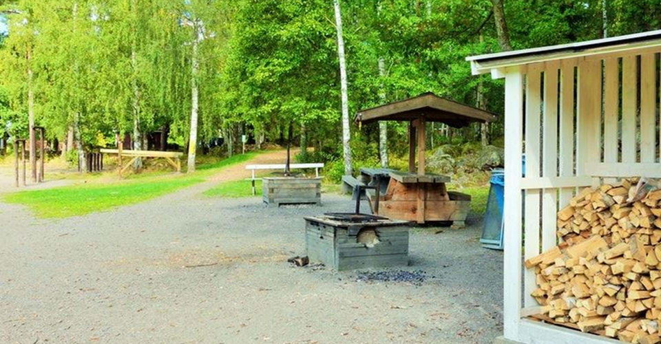 Grillplats vid Vidingsjö motionscentrum. 
Etapp: Djurgården-Vidingsjö, Vidingsjö-Bjärka Säby. 
Linköping. 