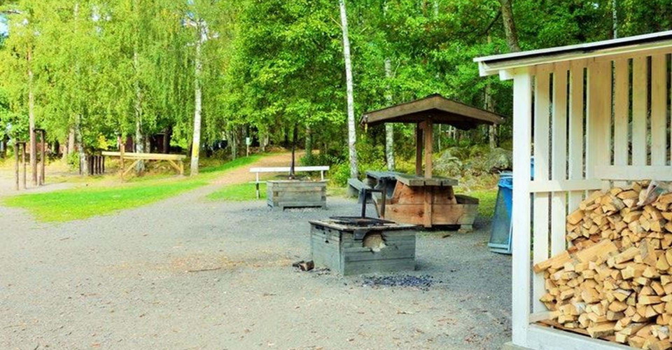 Grillplats vid Vidingsjö motionscentrum. 
Etapp: Djurgården-Vidingsjö, Vidingsjö-Bjärka Säby. 
Linköping. 