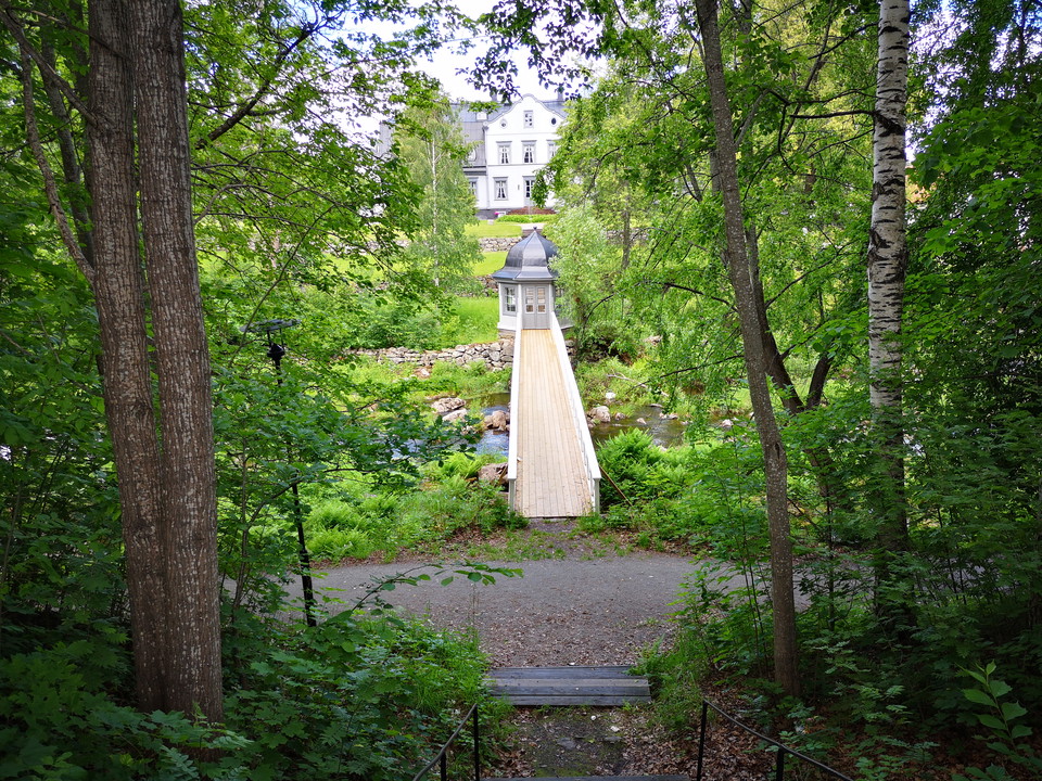 Wooden bridge over Kolbäcksån