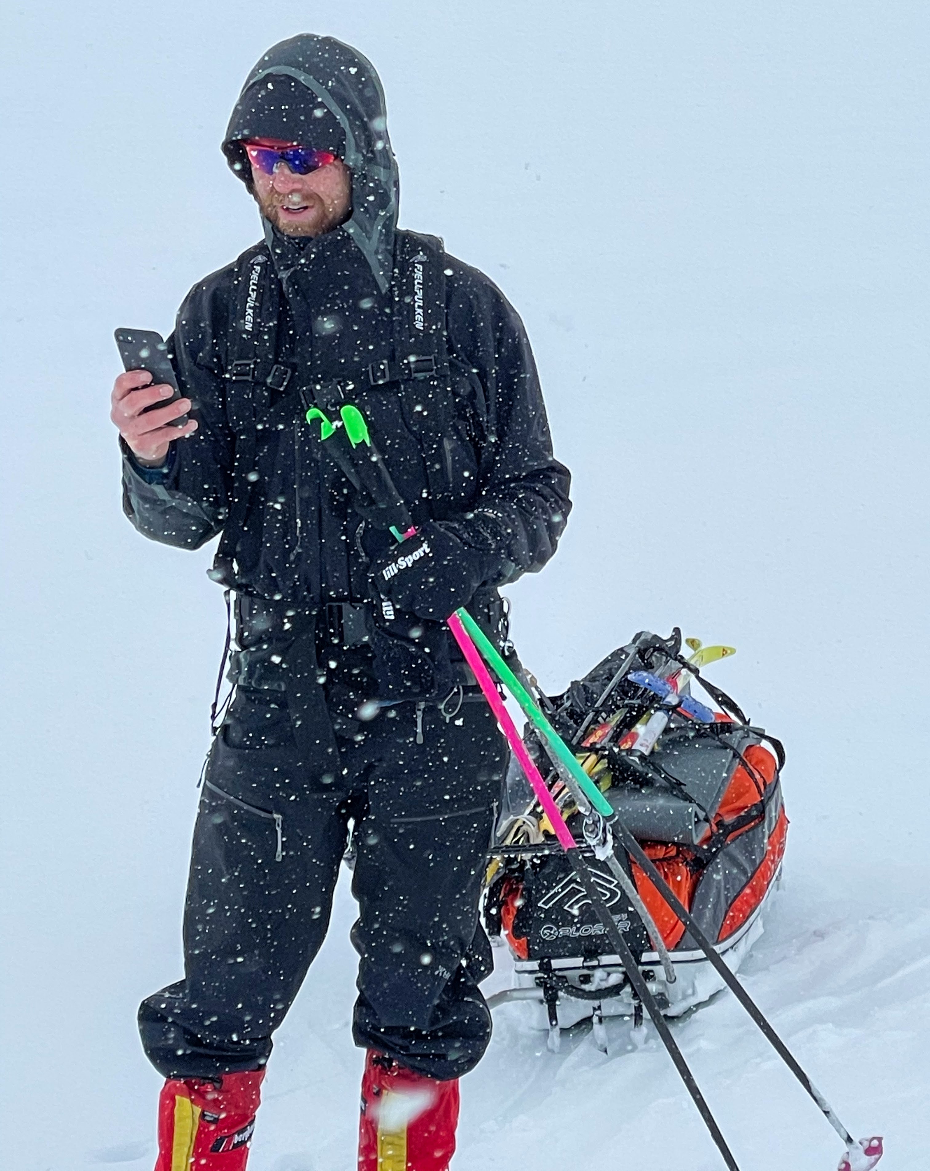 Kristofer Björkman, Naturkartan, på en av många expeditioner, här genom Sareks nationalpark…