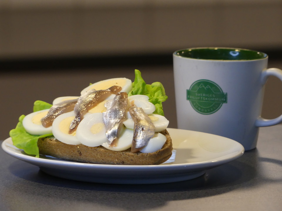 Smörgås med ansjovis och ägg