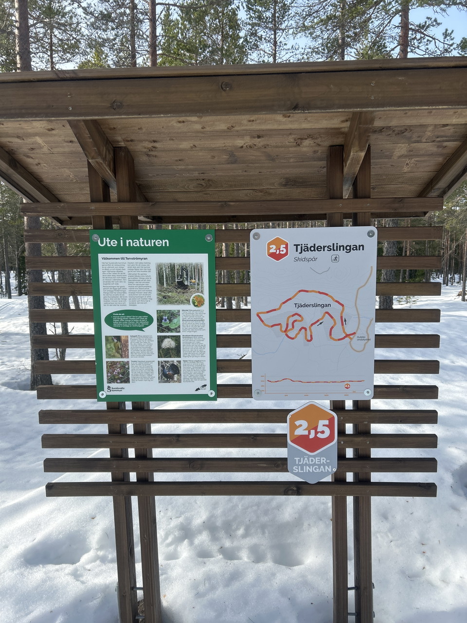 Informationstavla tjäderslingan start